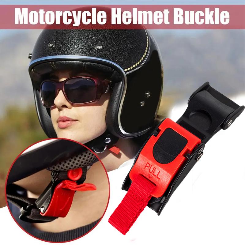 6Pcs Motorcycle Helmet Buckle Speed Clip Chin Strap Quick Release Pull Buckle Red Motorcycle Helmet Lock Socket Buckle