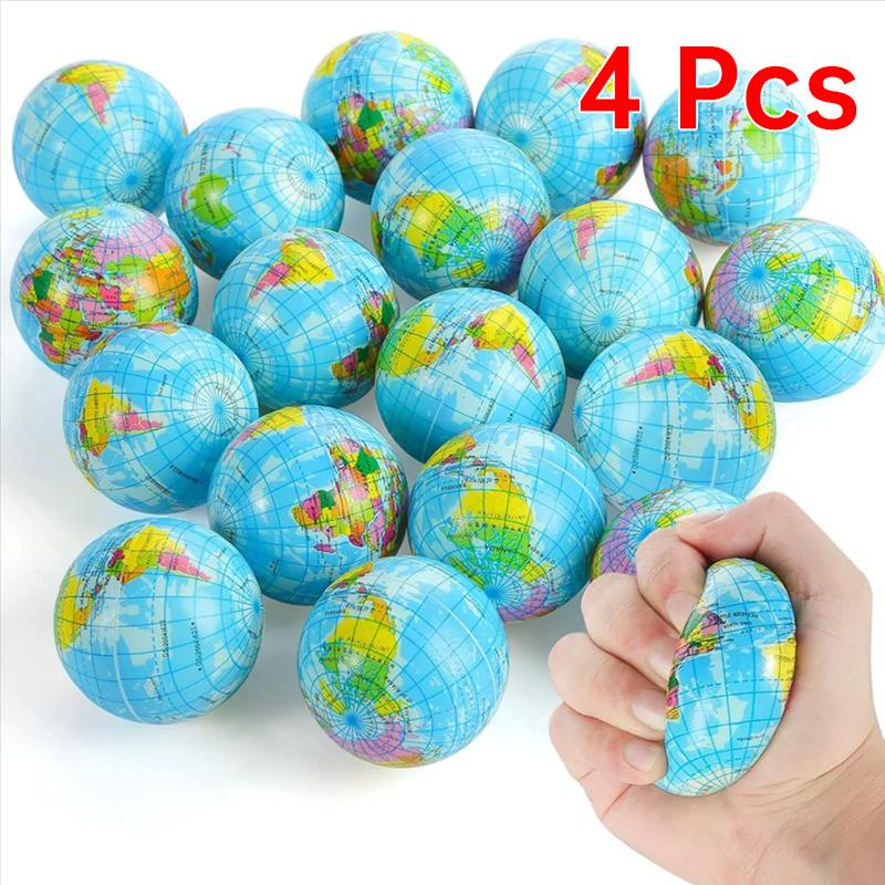 Color Printed Earth Simulation Slow Bouncing Ball Decompression Slow Rebound Kneading Toy Super Soft Creativity