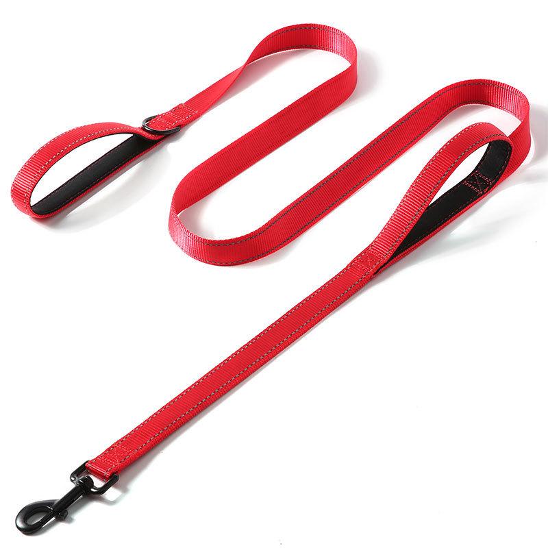Reflective Dual-Handle Shock-Absorbing Dog Leash for Large & Medium Dogs