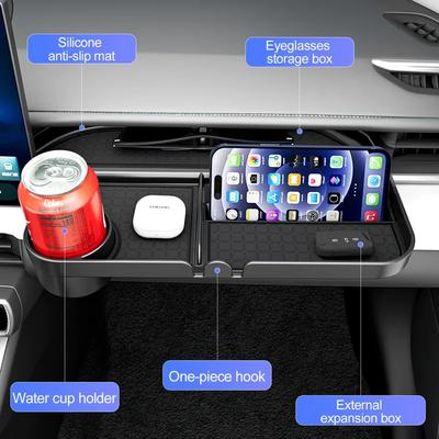 LHD ABS Passenger Dashboard Storage Organizer Box For Toyota RAV4 2026-2028 With PVC Anti-Slip Mat Car Co-pilot Console Sundries