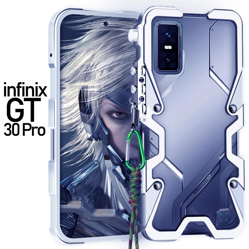 Armor Screw Metal Frame Shockproof Cover For Infinix GT 30 Pro Aluminium Bumper Cases Heavy Duty Fundas With Keychain