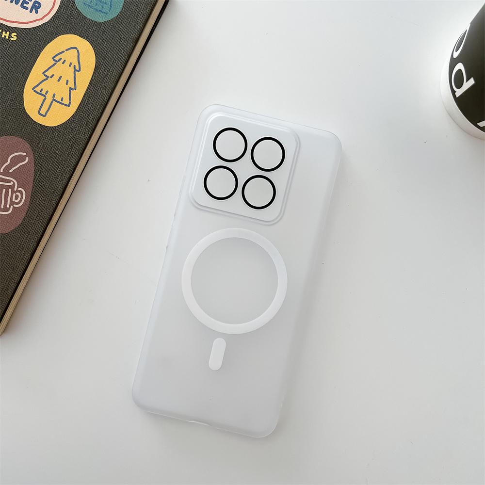 Matte Ultra Thin Plastic Phone Case For Xiaomi Mi 14 14Pro Silky for Magsafe Magnetic Wireless Charging Cooling Cover