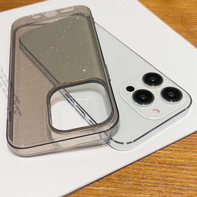Glitter Clear Silicone Shockproof Phone Case For iPhone 16 Pro Max 15 14 Plus 13 12 11 8 7 X XR XS Max Soft Bling Transparent Phone Shell Cover
