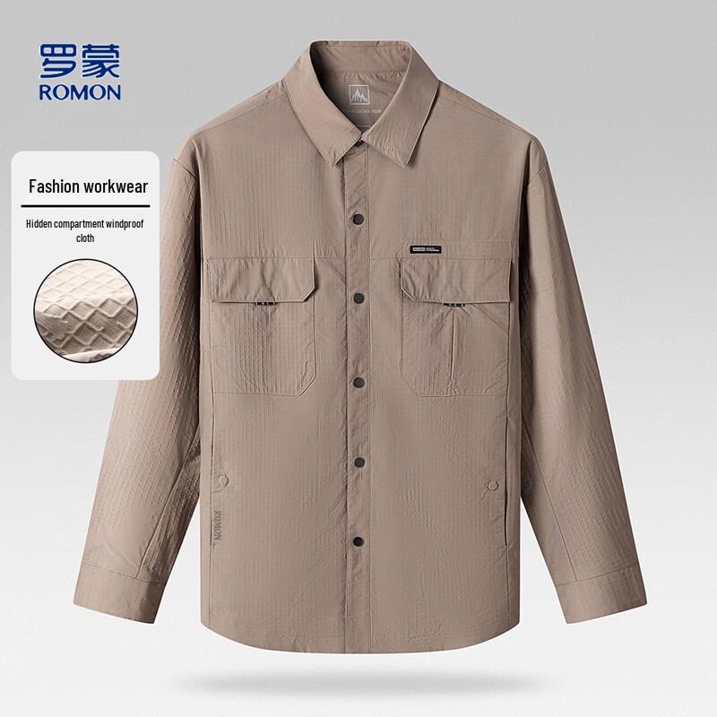 

ROMON Men s Windproof Workwear Shirt Jacket 2XL