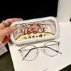 1PC Fashion Plastic Puppy Glasses Case Cartoon Animals Visible Sunglasses Storage Box Portable Glasses Protective Case