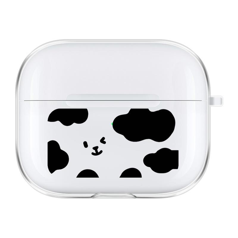 

Защитный чехол Zhitai Cow Pattern AirPods Pro с ремешком для гарнитуры Bluetooth для 2-го/3-го поколения AirPods 1/2