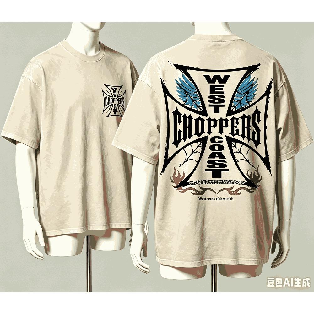 West Coast Choppers für Fan Geschenk T-Shirt Herren Damen Harajuku Oversized Unisex Kurzarm Streetwear hohe Qualität Paare Klassisch weich Retro Mode