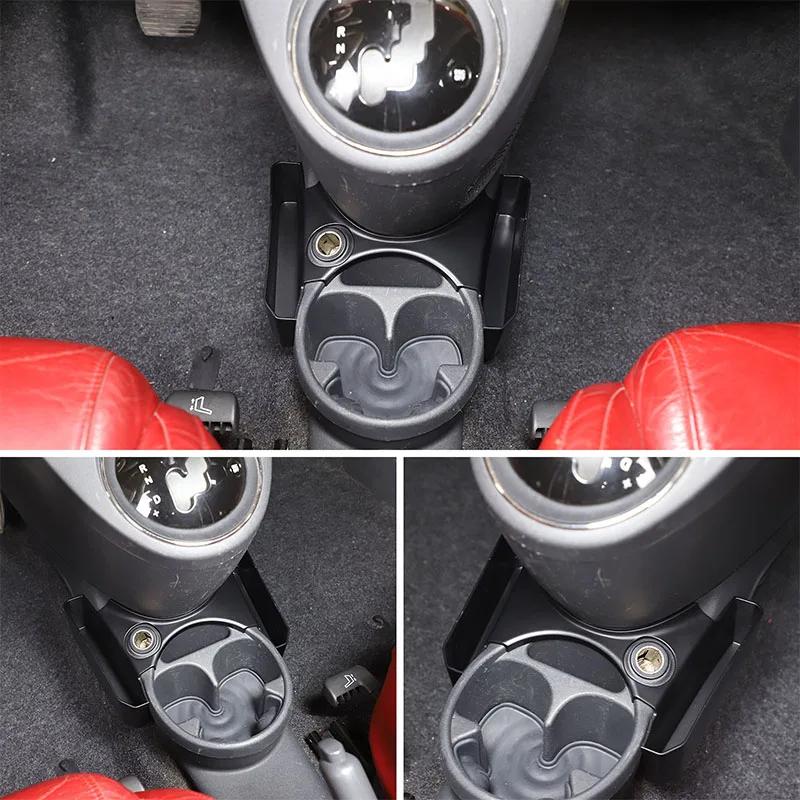 ABS Black For Fiat 500 2007-2025 Center Console Side Storage Box Multi-Function Mobile Phone Tray Car Interior Accessories