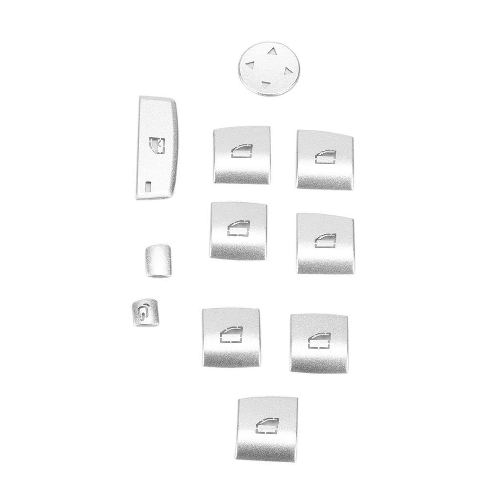 11PCS Glass Lift Button Sticker Door Armrest Panel Decal Replacement for 3 4 Serise F30 F32 2013‑2019