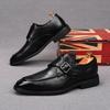 Nya Designer Herr Spetsiga Lackskor Herr Monk Strap Loafers Hemkomst Bröllopsklänning Zapatillas Hombre
