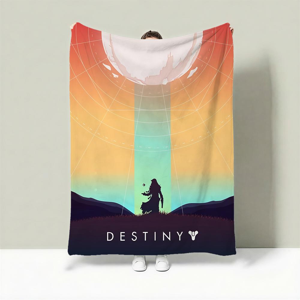 Game D-Destiny Throw Lightweight 240g Flannel Blanket Soft Skin-friendly for Summer Cooling 75X95CM