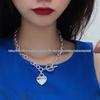 T-Love Heart OT Buckle Necklace & Letter Bracelet Women's Classic Luxury Clavicle Chain