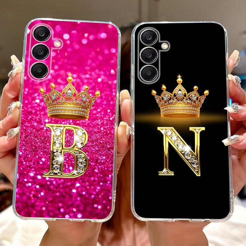 Case For Samsung Galaxy A15 A25 A35 A55 5G Phone Cover Cute Letters Clear Soft Silicone Cases For Samsung A25 5G SM-A256B Bumper