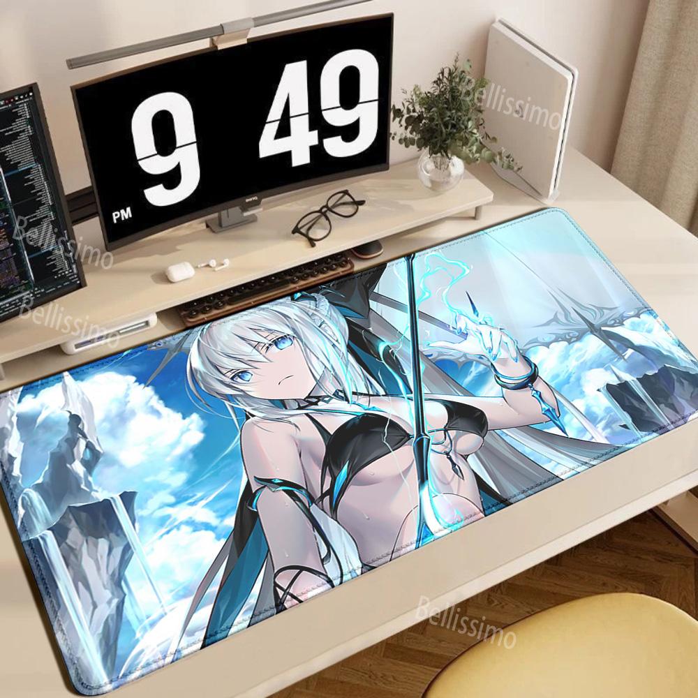 Большой коврик для мыши Fate FGO Морган ле Фэй HD Печать Коврик для мыши Геймерский Премиум Аниме Девушка Коврик для мыши Настольный коврик для компьютера Коврик для мыши и клавиатуры 800x300x2mm