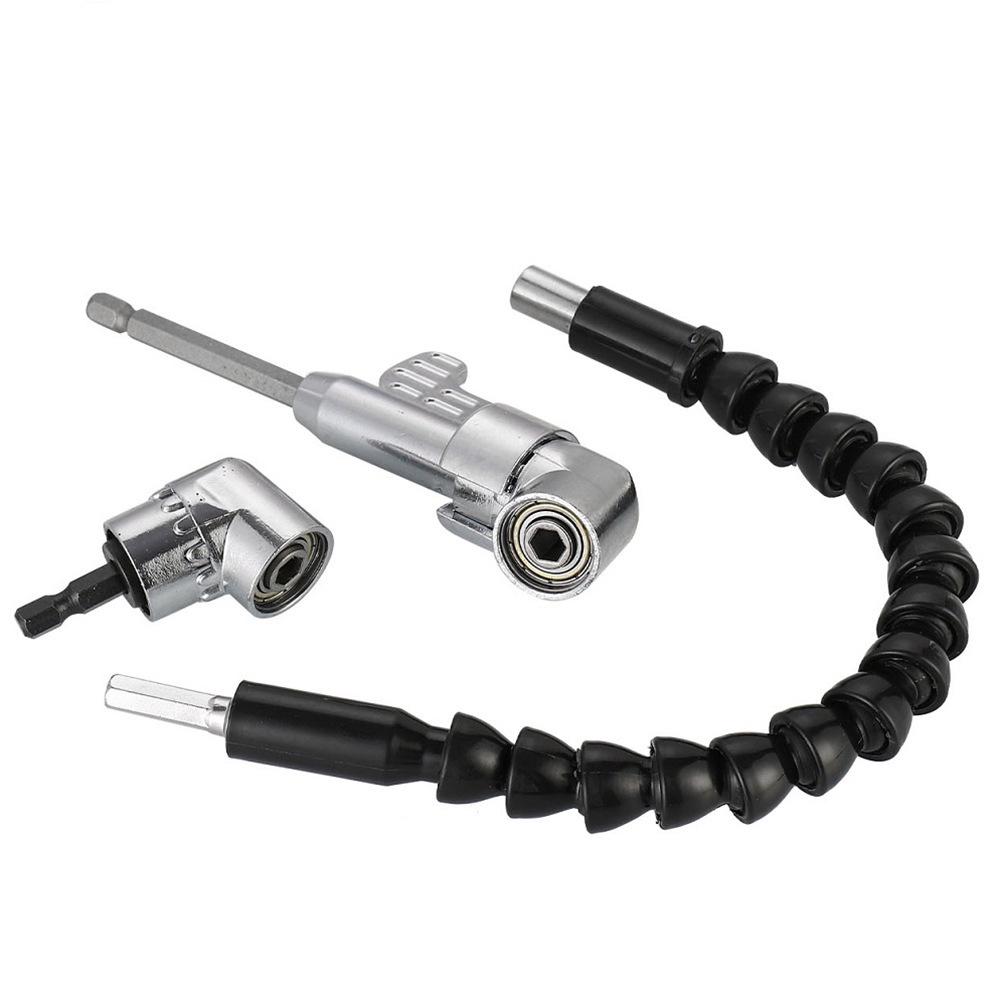 Black 105° Flex Shaft Screwdriver Adapter with Hex Shank