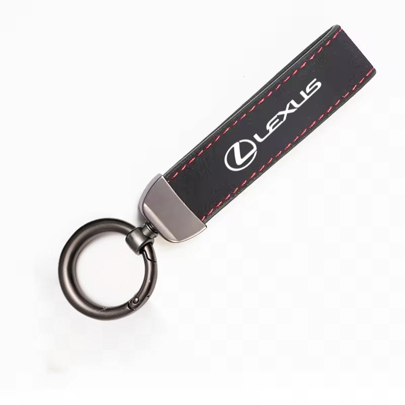 

2026 Hot Interior Stickers Suede Leather Alloy Car Keychain Keyring Pendant For Lexus F SPORT ES RX NX LS UX LM LX GX LC RZ IS C