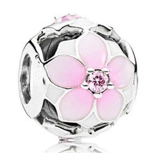 Bracelet Women S Pink Love Mulan Petals Glazed Beads Loose Beads String Beads Diy Accessories