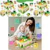 Childrens Animal Paradise Wooden Puzzle Box With Carrot Pull Game For Early Education