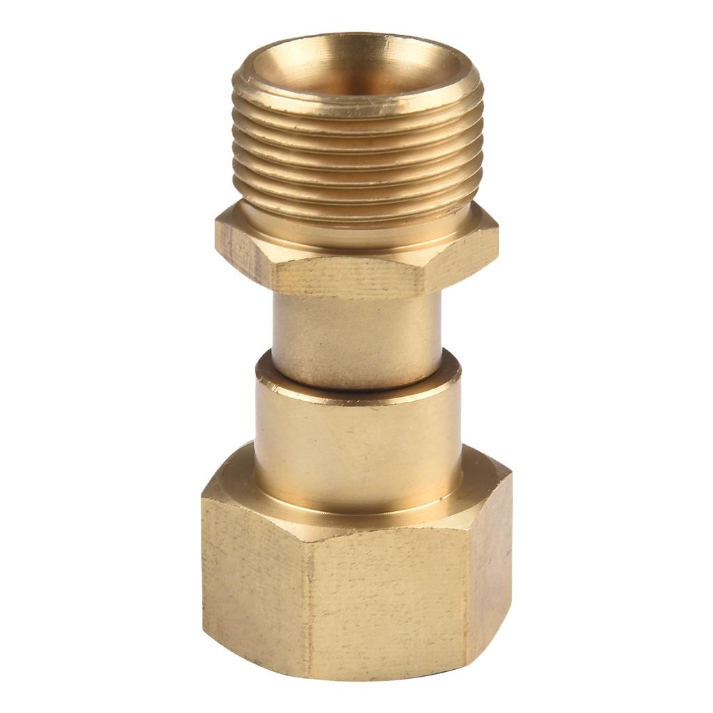 Pressure Washer Hose Adapter M22 14mm Brass with Swivel Joint Connector Designed to Prevent Hose Tangling and Leaks
