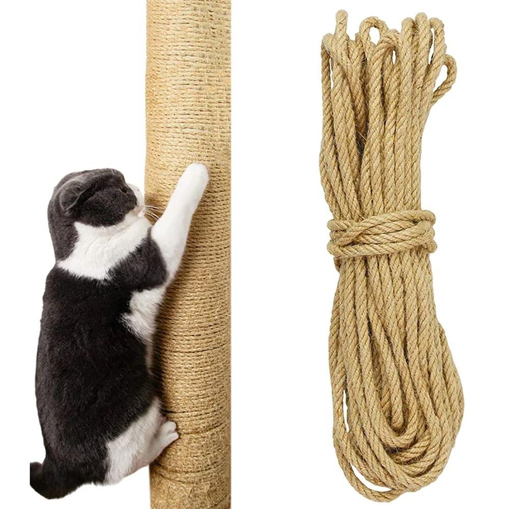 1Roll Tree Scratching Post Natural Sisal Rope Toy Pet Supplies DIY Cat Scratcher Rope Cats Paw Claw 4mm/6mm Furniture Protector