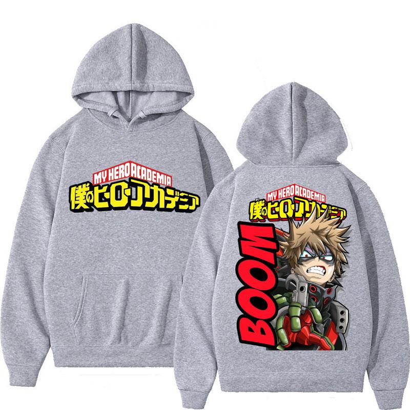 Anime My Hero Academia Katsuki Bakugo Hoodies Men Women Vintage Harajuku Manga Sweatshirt Oversized Fleece Casual