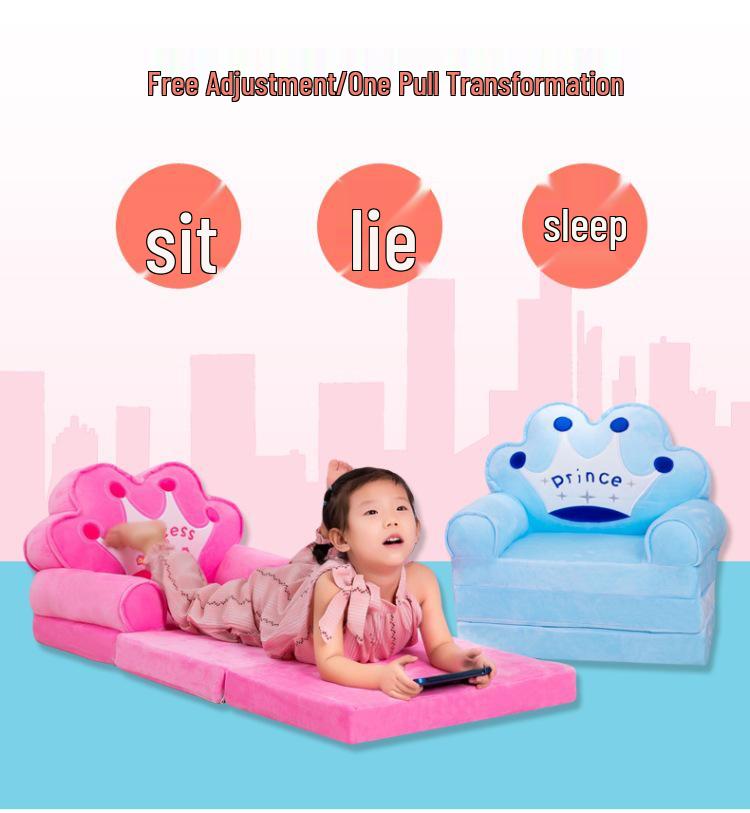 Foldable Cartoon Animal Plush Sofa Chair for Kids