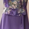 Women's New Chinese Style Printed Chiffon Midi Dress