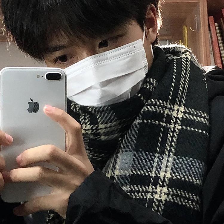 Atmosfärisk rutig halsduk i koreansk stil - Höst/vinterpresent för män och kvinnor, Mångsidig varm halsvärmare, Trendig sjal för pojkvän eller student