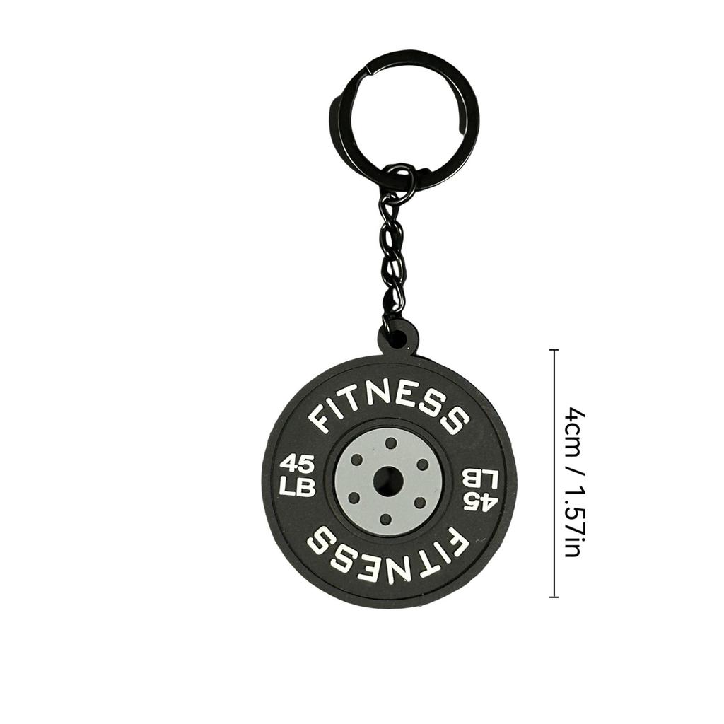 Mini Silicone Weight Plate Keychain Gym Gifts for Gym Lovers Fitness Trainer Mobile Phone Backpack Accessories