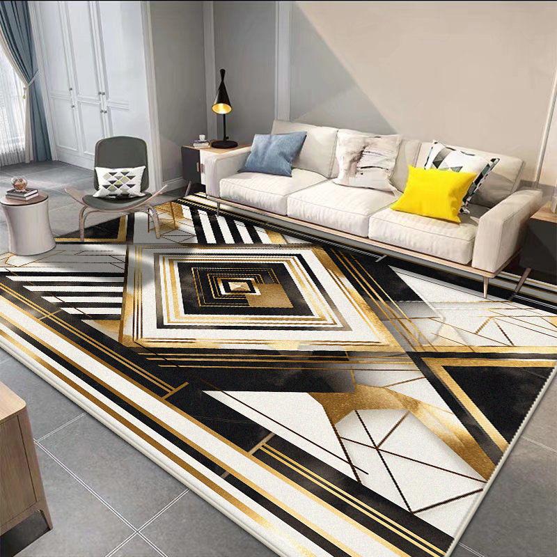 Easy Clean Light Luxury Rugs Living Room Decoration Washable Bedroom Cloakroom Non-slip Floor Mats Hotel Lobby Sofa Area Carpets