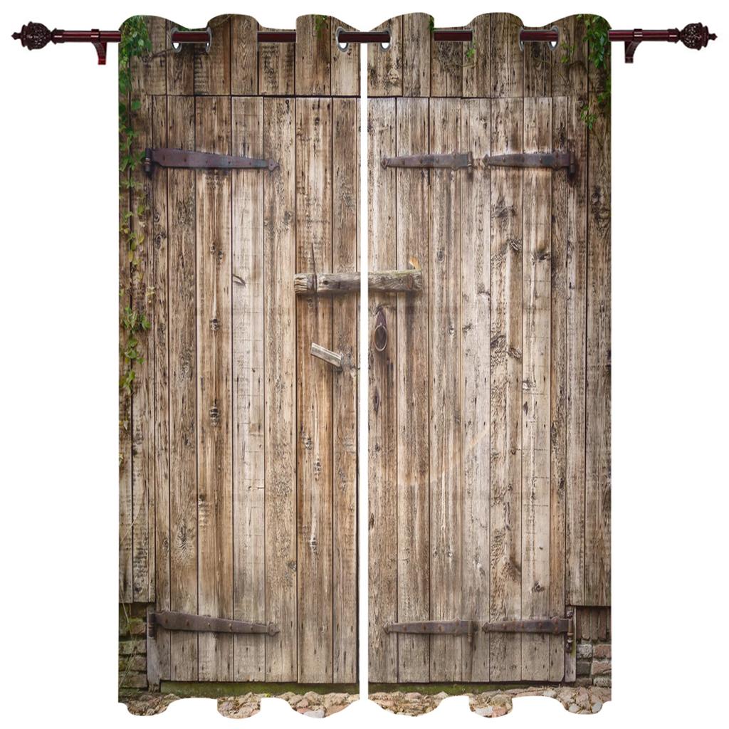 Barn Gate Retro Decoration Home Curtains Household Goods Living Room Bedroom Curtain