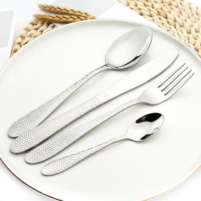 Abendessen Messer Löffel Gabel Geschirr Set Edelstahl Besteck Qualität Esszimmer Abendessen Camping Western Küche Metall Geschirr Set