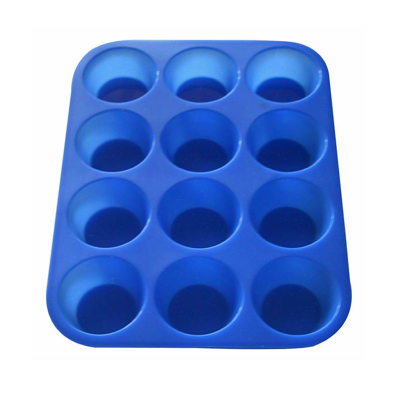 12 Holes Cupcakes Mold Muffin Cupcake Silicone Mold Non Stick Soap Chocolate Muffin Baking Pan Silicone Cake Mold Baking Tools