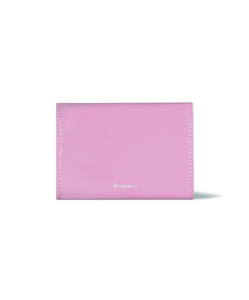 Fennec Crinkle Triangle Triple Wallet - Lilac Pink