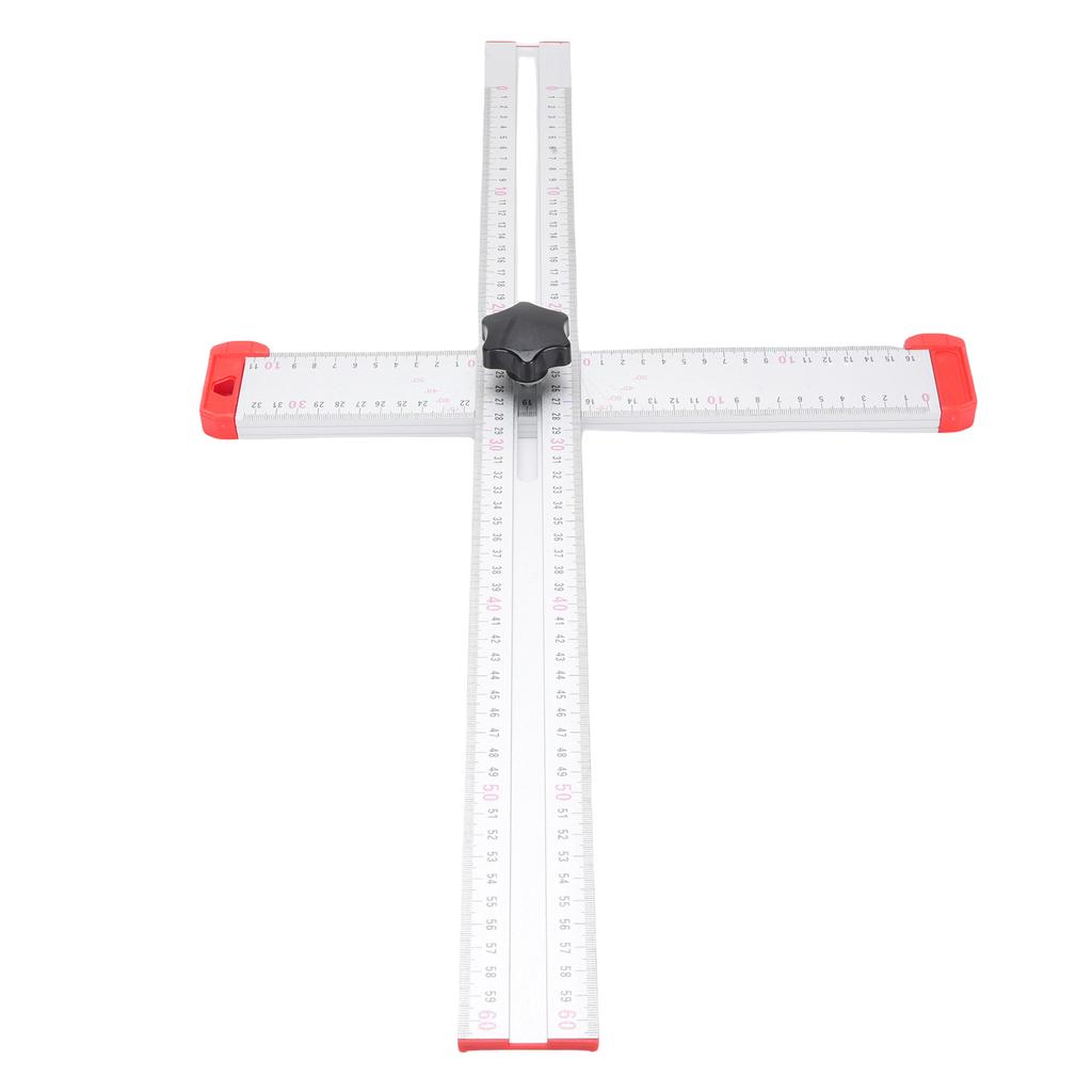 Righello di Posizionamento per Foratura da 60 cm Lega di Alluminio Scale Trasparenti Righello di Misurazione Multi Angolo Jig per Ferramenta per Mobili
