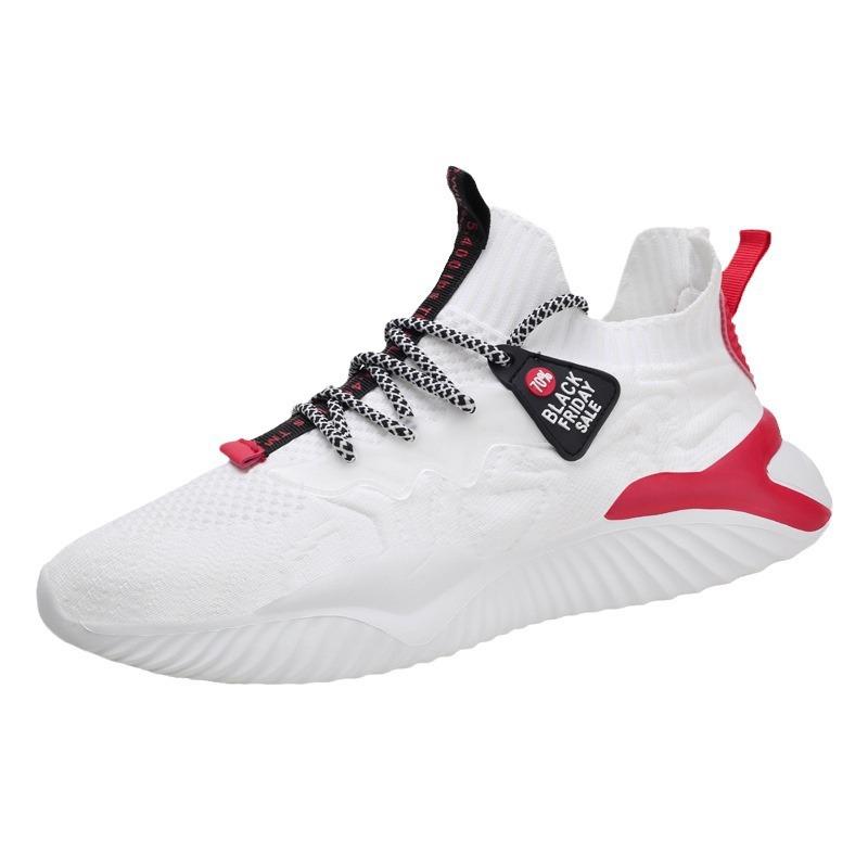 Frühlings- und Herbst-Fliegenstrick-Herren-Sneaker Atmungsaktiv Weiche Sohle Trend Vielseitig Leicht Mode Outdoor-Laufschuhe