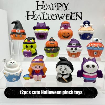 12pcs Interesting Decompression Toys, Halloween Doll Decompression Toys, Decompression Slow  Funny Toys