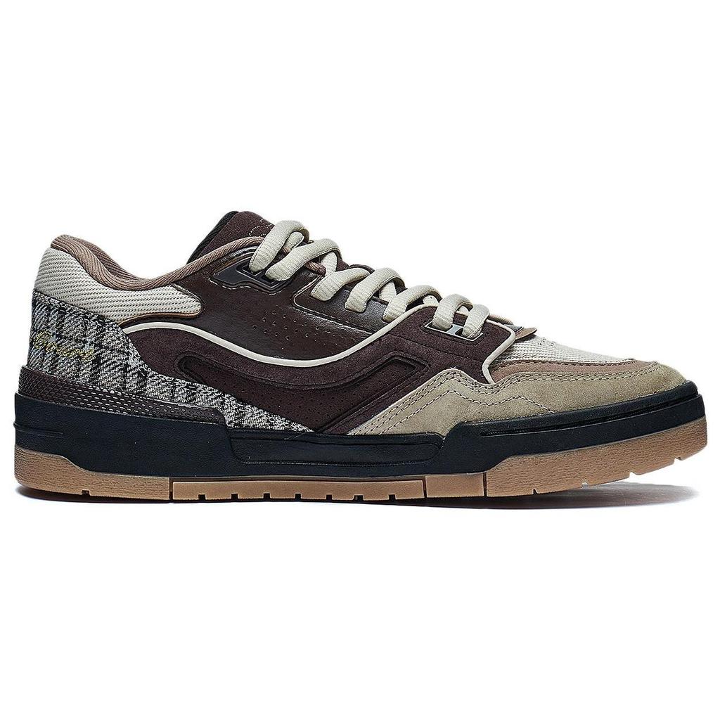 Li Ning 001 BTC Slip Resistant Low Top Skateboard Shoes Men's Umber AGCT219-2