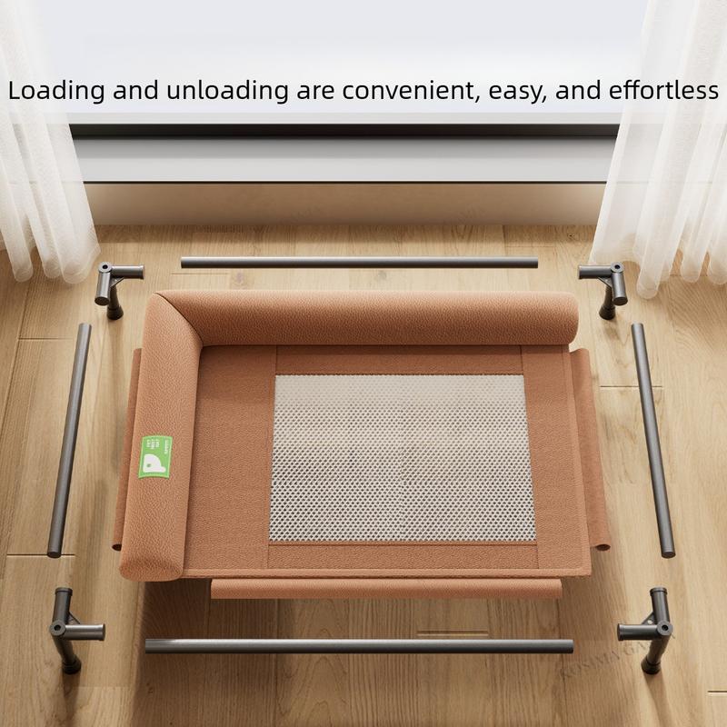 Elevated Dog Bed with Removable Cover Breathable Mesh and Moisture-Resistant Fabric Portable Pet Cot For Dog & Cat