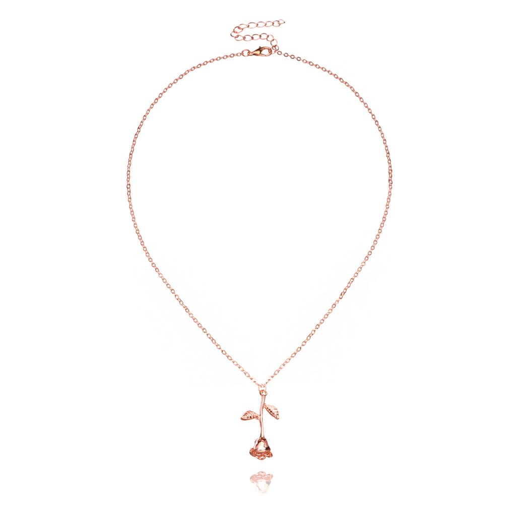 European and American New Jewelry, Exquisite Rose Pendant Necklace, Valentine's Day Gift for Friends