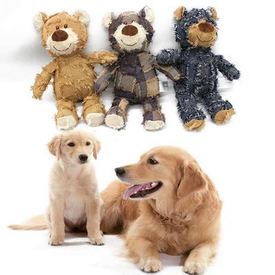 Pet Plush Animal Doll For Dogs, Puppy Bite Resistant Molar Squeaky Toy For Teeth Cleaning