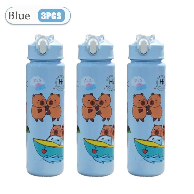 1-10PCS Capybara Sports Water Bottle Straw for Outdoor Camping Picnic School Reusable Portable Drinkware Summer Holiday Gift