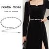 Punk Water Drilled Waist Chain For Women With Chain Link Decor For Summer Fashion