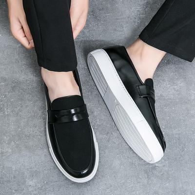 Fashion Fashion White Sole Men Casual Shoes Outdoor Brand Quality Leather Designer Shoes Versatile Men Loafers Soft Comfy Business Shoes