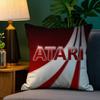 AAtariS Game Logo Pillow Case Plush Fabric Soft Double Sided Print Sofa Cushion Cover Throw Pillow Covers