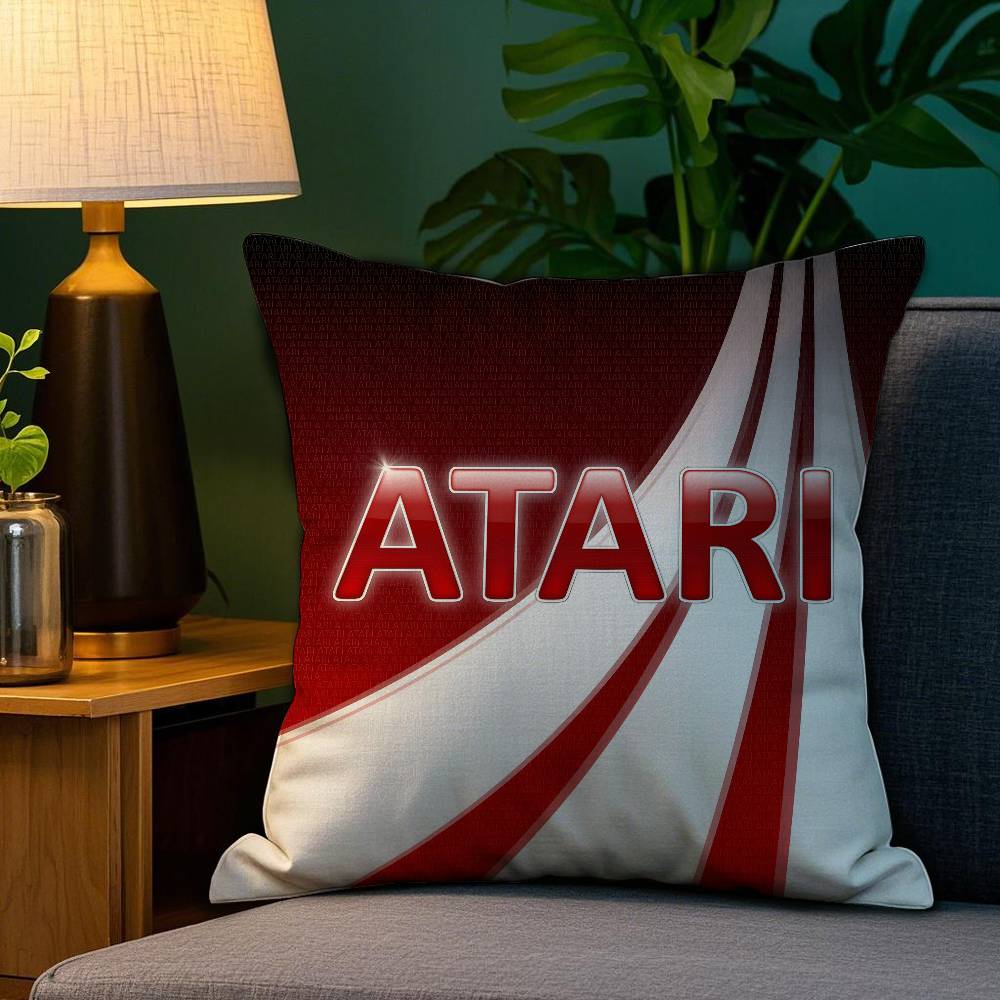 

AAtariS Game Logo Pillow Case Plush Fabric Soft Double Sided Print Sofa Cushion Cover Throw Pillow Covers 30x30cm