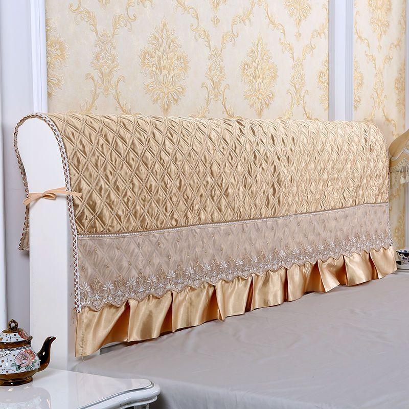 

Тканевый Всевключающий Прикроватный Чехол Деревянная Кровать Мягкий Чехол Утолщенный Прикроватный Чехол Стеганый Простой 1 М 8 М Покрывало Пылезащитный Чехол [Half Pack] Silk-Gold Cafe 120cm long * 65cm high