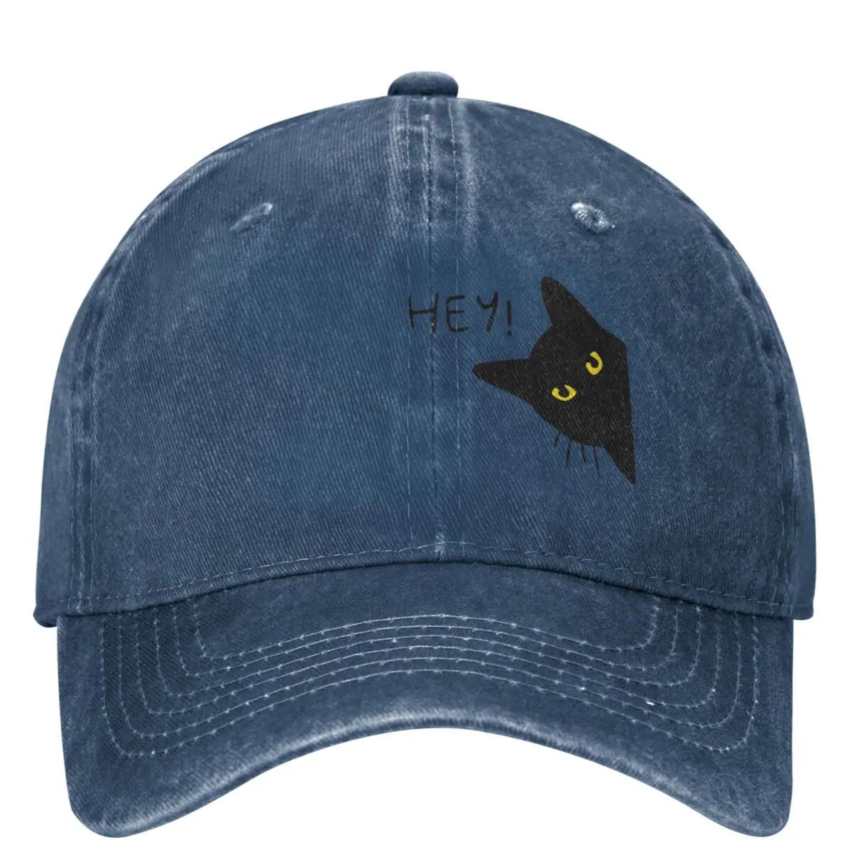

Черная кошка забавная повседневная бейсболка милая кепка для животных походная рыболовная кепка для дальнобойщика весенняя солнцезащитная кепка для пар женщин y2k милые бейсболки Adjustable темно-синий