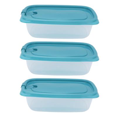 3 Stück 830ml Kühlschrank Aufbewahrungsbox mit Deckel Rechteckiger Lebensmittelbehälter für Zuhause Küche