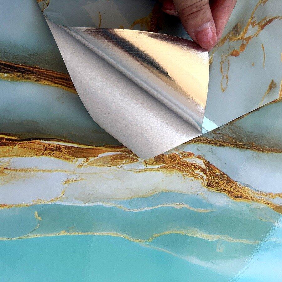 Decorative Waterproof and Moisture-proof Marble Modern Self-adhesive Wall Stickers Bedroom Living Room Kitchen Wallpaper